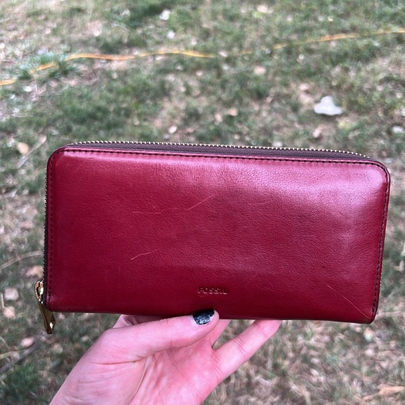 Fossil zip envelope wallet leather - Picture 2 of 7